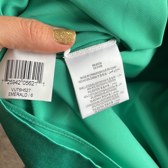 BCBG MAX AZRIA sz6 emerald green cocktail bridesmaid prom dress pockets! - Picture 8 of 8